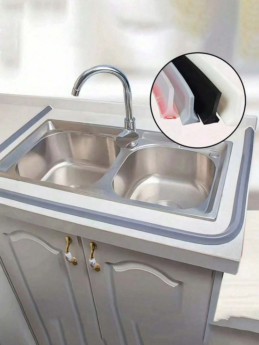 Dải bịt kín chống thấm tự dính dài 1m, thích hợp cho cửa ra vào nhà bếp và phòng tắm, dải bịt kín silicon chống thấm linh hoạt.