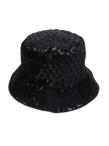 1 pieza Sombrero de cubo con lentejuelas en forma de diamante, plegable, ligero, de moda para todas las estaciones, vestidos de fiesta, viajes, oficina, regalo de boda, playa, festival - multicolor - Ver 4