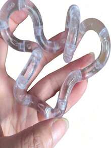 1pc Tango Twist Music Stress Relief Tool, Finger Relaxation & Focus Training, ADHD Stress Relief, Best Birthday/Daily Gift, Desktop Stress Relief Toy For Men & Women, Valentine's Day, Party Favor, Fun - 透明白 - 查看 6