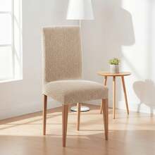 Kiva 2 Bi-Elastic Jacquard Fabric Chair Covers, Various Colors Available - Super Elastic, Breathable And Adjustable Chair Covers - Beige - View 2
