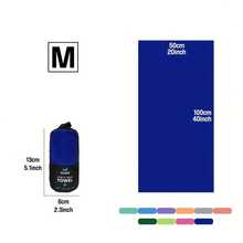 1 High-Absorbency, Quick-Drying Microfiber Travel Sports Towel, Comes With A Lightweight Mesh Storage Bag, Easy To Carry, Making It An Ideal Gift For Outdoor Camping, Sports, Beach, Hiking, Travel, Yoga, Swimming, Fitness, Golf, Pickleball, And Other Sports And Activities - Dark Blue - View 4