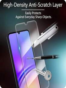 Protector de pantalla para teléfono Android, 5 piezas, ultra HD, vidrio templado, dureza 9H, a prueba de explosiones y resistente a los arañazos, compatible con Samsung Galaxy S26 S25 S24 Ultra FE A57 A56 A55 A37 A36 A35 A17 A06 A07 y 15T 14T Poco X6 M6 Note 13 14 12 4g 5g 15a A7 Pro 14C, sin burbujas, superficie suave, reservorio de aceite, adsorción automática, fácil de instalar, película protectora, regalo del Día de la Madre - transparente - Ver 6