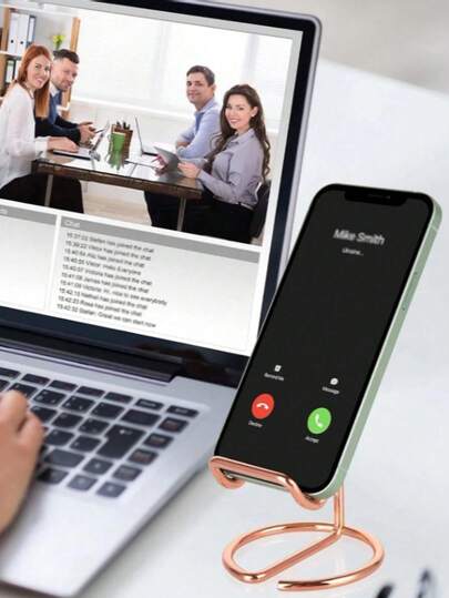 حامل هاتف معدني بسيط للمكتب، قاعدة دعم الهاتف على المكتب للمكتب والغرفة والدراسة