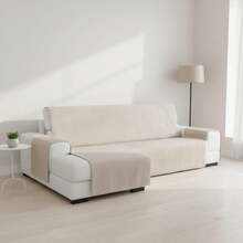 Kiva Elastic Sofa Cover For Standard Left-Handed Chaise Longue, Various Colors Available – Chaise Longue Sofa Cover With Adjustable Elastic Bands Compatible With Left Or Right Corner Sofas - Lino Lev - View 1