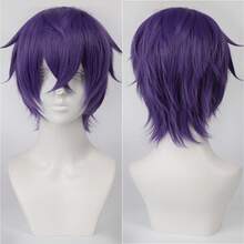 Karida 12-Inch Universal Short Pixel Bangs Wig, High Density Natural Looking Synthetic Fiber Heat Resistant Short Straight Hair For Men And Women, Anime, Game, Cartoon Character Cosplay, Halloween, Christmas Party, 1 Wig Cap - Multicolor - View 54