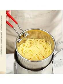 1 Set Stainless Steel Mini Deep Fryer With Basket, Suitable For Fries, Chicken, Snacks, Office, Picnic, Multifunctional Small Pot For Small Spaces, Japanese-Style Fish & Fries Kitchen Accessory, Durable And Easy To Clean, Ideal For Home Cooking And Frying Enthusiasts, Stylish Fried Chicken Pot - Multicolor - View 4
