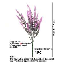 2PCS UV Resistant Artificial Lavender Flowers - Plastic Faux Vine Plants For Outdoor, Garden, Porch, Window Box, Home & Table Decor - Reunion Occasion Purple Fake Flowers - Rose Purple - View 3