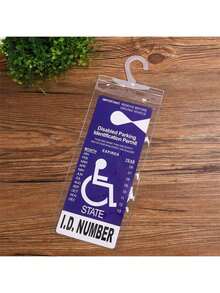 2/4pcs Disabled Slogan Sign PVC Hook Bag, Parking Sign Bag, Disability Card Card Car Hanging Bag Keep You Handicap Parking Placard - 2pcs - View 1