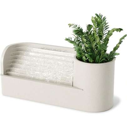 Stream Water Fountain For Tabletop Desktop - Soothing And Calming Zen For Bedroom Or Office, Sand