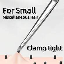 1pc High Precision Eyebrow Trimming Tweezers, Stainless Steel Eyebrow Tweezers, Suitable For Fine Hair And Whiskers, Ultra-Thin Flat Tip Trimming Tool, Suitable For Home And Salon Use. High Quality Stainless Steel Tweezers, Depilation Tweezers, Ingrown Hair Tweezers, Curved Tweezers, Facial Care Tools, Women's Razors. - One Size - View 1