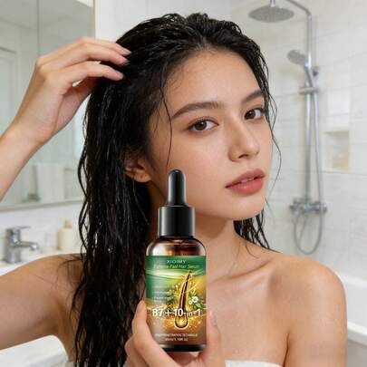 Xioimy B7+ 5日护发头皮精华，蕴含生姜及其他植物萃取精华，植物滋养配方，强韧发丝，维持秀发健康，从发根至发梢深层滋养，清爽深层保湿植物精华焕活头皮，增加稀疏头发的丰盈度。