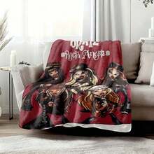 1PC Bratzs S Blankets Flannel Sofa Throw Blanket Breathable Throw Blankets,With For Couch, Bed, Camping, Travel, Office, Home Nap, Multipurpose Gift Flannel Blanket-280gsm - multicolour 2 - 查看 3