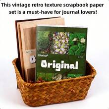 1 Set/30pcs Vintage Textured Scrapbooking Paper Pack, Original Series Diary Background Paper Suitable For DIY Crafts, Scrapbooking, Card Making, Gift Wrapping - A - View 2