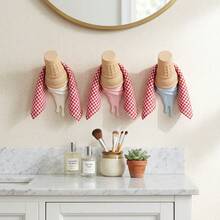 Cute Ice Cream Shaped Decorative Hook, Suitable For Bathroom, Kitchen, Vanity, Entryway, Multi-Functional Hook For Hanging Towels, Necklaces, Hair Ties, Keys And Other Small Items - Multicolor - View 2
