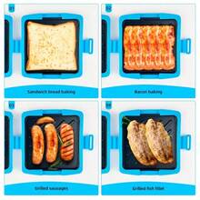 1pc Silicone Microwave Sandwich Maker With Adjustable Silicone Clasp, Evenly Cooks, Toasts Bread Crispy - View 7