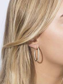 Đôi bông tai nhỏ bằng bạc sterling 925 cao cấp, tinh tế, đính đá Cubic Zirconia vĩnh cửu dành cho nữ. - Bông tai vòng Zircon - Xem 4
