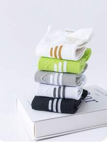 5 đôi tất nam mỏng, thoáng khí, chống mùi hôi, thích hợp cho mùa xuân/hè. - Nhiều màu - Xem 9