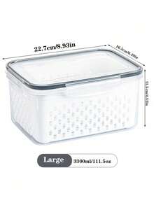 2/6/1pcs Food Storage Containers With Lids, Multi-Functional Airtight Fresh-Keeping Boxes, Suitable For Fruits And Vegetables, With Drainage Function, Can Be Used As Refrigerator Storage Boxes, Kitchen Refrigerator Storage Boxes, Restaurant Kitchen Supplies - Multicolor - View 14