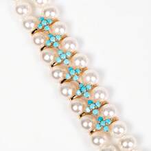1pc 17cm+5cm Adjustable Size Double-Layer Bohemian Style Women's Bracelet, Minimalist Design, Double-Layer White Faux Pearl Handmade Beaded Bracelet, Suitable For Women's Daily, Festival And Multi-Occasion Wear, Gift - White - View 6