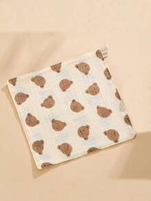 4 khăn tay vuông cho trẻ sơ sinh, khăn mặt gạc cho trẻ sơ sinh, yếm dãi cho bé hoạt hình - be - Xem 3