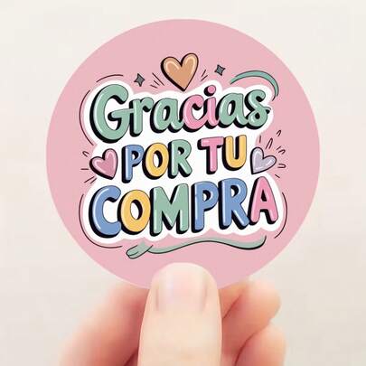120 etiquetas de agradecimiento por tu compra, en forma de corazón rosa de 1.5 pulgadas, perfectas para regalos de negocios y embalaje, etiquetas universales