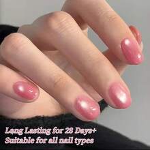MISS MIANEL 10ml/支 2026 夏季新款畅销粉色玻璃珠冰透明猫眼磁性指甲油,美白,适合美甲沙龙和DIY,万圣节、法式、裸色、月光猫眼美甲凝胶 - 彩色 - 查看 4