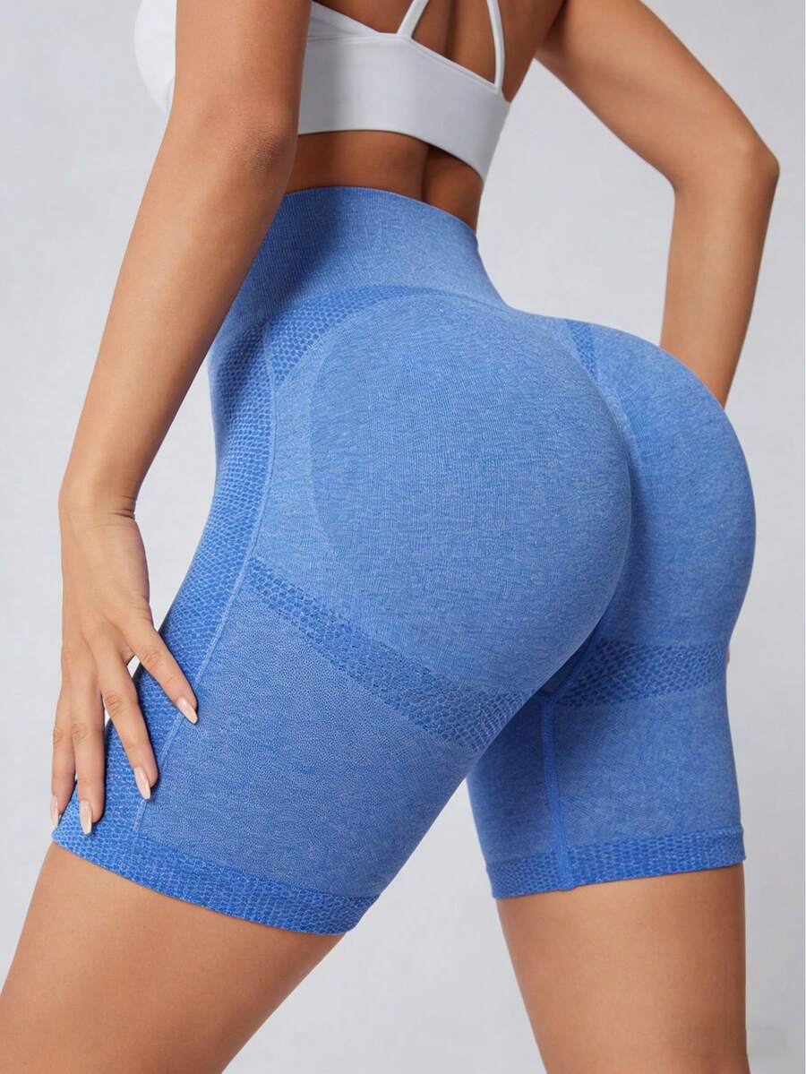 1pc Yoga Compression Shorts For Outdoor Running Sports - Royal Blue - View 1