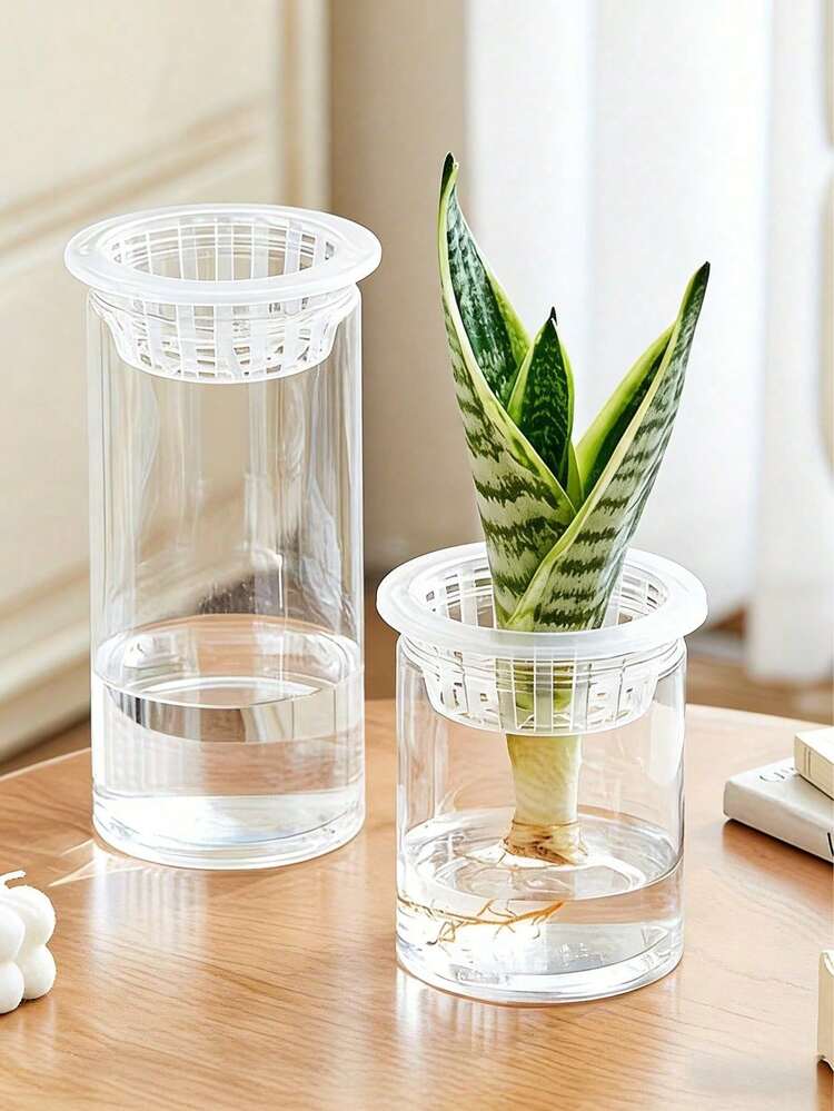 12个装蔬菜种植篮，带防漏托盘，水培蔬菜种植篮，塑料种植盆和花盆，耐用塑料材质，适合家庭阳台园艺和水培育苗盘，室内植物盆栽，室内外园艺用品 - A - 查看 4