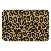 1 pieza, Alfombra de piso con estampado de leopardo, Alfombra absorbente de agua, Adecuada para entradas, baños, áreas de alimentación de mascotas. Disponible en varios diseños y tamaños de estampado de leopardo. - Multicolor - Ver 2