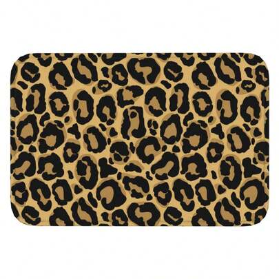 1 tấm thảm trải sàn họa tiết da báo, thảm cửa thấm hút nước, thích hợp cho lối vào, phòng tắm, khu vực cho thú cưng ăn. Có nhiều kiểu dáng và kích cỡ họa tiết da báo khác nhau.