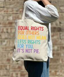 Equal Rights Pride Shopping Bag, LGBTQ Justice Shopping Bag, Gay Lesbian Shopping Bag, Shoulder Bag, Canvas Bag, Aesthetic Bag, Casual Canvas Bag - In một mặt tự nhiên (10,74 CHF) - Xem 8