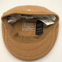 KANGOL Kangaroo Brand Baseball Cap Model 504 With Embroidered Logo Made Of Wool Fedora Hat, Fashionable And Versatile Accessory. TAR7 - 卡其色白標(長方形鋼印) - 查看 13