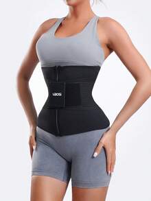 VBOSI 1 Piece Unisex Waist Cincher - Sauna Effect, High Elasticity For Fitness & Daily Use - Black - View 3