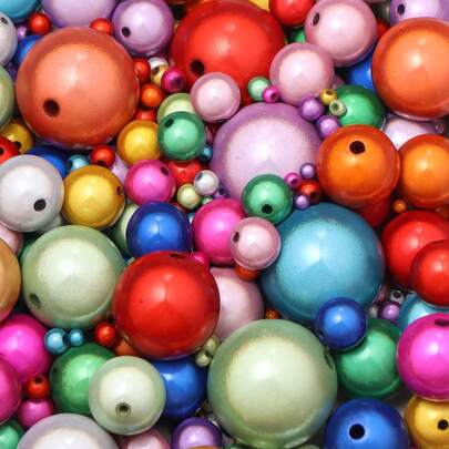 5-100pcs 4-20mm Colorful Reflective 3D Laser Fantasy Acrylic Beads - Shiny Craft Beads, Suitable For Making Bracelets, Necklaces, Earrings, Keychains, And Christmas Decorations Or Birthday Gifts