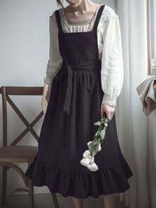 1pc Minimalist French Retro Artistic Style Apron, Suitable For Florists And Baristas, All-Season, Can Be Used For Home Kitchen, Outdoor Camping And Picnics. - Multicolor - View 17