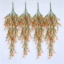 4pcs Artificial Ivy Hanging Plants - Indoor/Outdoor Fake Greenery, UV Resistant, Ideal For Wedding & Engagement Decor, Durable Plastic Structure, Garden Decorative Centerpiece - 4 Bundles - View 8