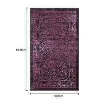 Maples Rugs Pelham - Alfombra de Cocina Vintage Antideslizante [Fabricada en Estados Unidos] 1 pies 8 x 2 pies 10 Color Vino - Rectangular de 210 x 18 - Ver 3
