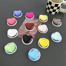Adjustable Irregular Shaped Push-Pull Solid Color Heart-Shaped Magnetic Detachable Phone Stand, Portable Desk Mount, Foldable Live-Streaming Accessory, Design Mother's Day Gift - Multicolor - View 1