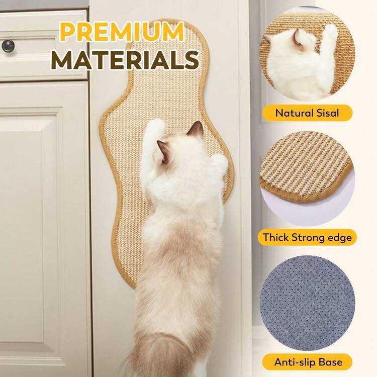 1 个西撒哈拉风格剑麻猫抓柱：耐用防抓垫，是送给爱猫的完美专属礼物。这款仙人掌主题的猫抓垫兼磨爪器采用不掉毛的剑麻表面，专为承受猫咪的猛烈抓挠而设计。 - 梅花48*48cm - 查看 4