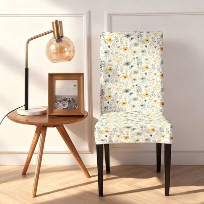 Set Of 1 Piece/2 Pieces/4 Pieces/6 Pieces/8 Pieces/36 Pieces, With Fresh Pastoral Daisy/Vintage Floral Pattern Designed Chair Cover, High Elasticity All Inclusive Washable Soft Protective Cover, Using 2D Flat Printing Technology, Easy To Install And Clean. Suitable For Indoor Decoration, Outdoor Dining, Gathering Occasions, Restaurants, Parties, And Hotels As Decorative Chair Covers, And Can Also Be Given As Gifts.