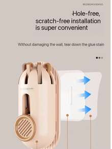 1pc No-Drill 5-Claw Retractable Hook, Kitchen/Bathroom Door Organizer, Adhesive Multi-Function Wall Mount Rack - View 6