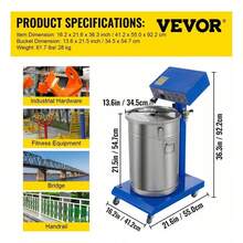 Máquina Pintura Polvo Electrostática C. Tanque 50w 45l,Tanque de presión para pintura en aerosol ,para la industria, la decoración del hogar, la arquitectura, la construcción, la pintura automotriz - Azul - Ver 3
