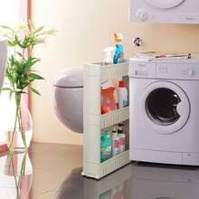 Household Multi-Storey Trolley Storage Rack Seam Cabinet Bathroom Storage Cabinet Refrigerator Seam Storage Cabinet Multi-Storey Floor Ultra-Narrow Finishing Cabinet Edge Cabinet Suitable For Bedroom, Kitchen, Living Room, Finishing Snacks. - View 5