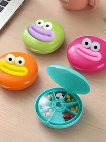 Daily Pill Box, Portable Weekly Travel Pill Storage Box, Mini Cosmetics And Jewelry Storage Box, Small Items, Portable Travel And Home Storage, Small Storage Box, Sealed Box, Portable Pill Box, Medicine Storage Box, Suitable For Carrying, Essential For Travel, Suitable For Beach Travel, Essential For Beach Travel - Multicolor - View 10