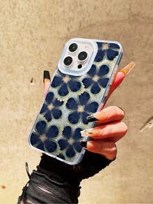 1 chiếc ốp lưng điện thoại Feather Shell IMD họa tiết hoa xanh dương, thiết kế riêng cho iPhone 16 Pro Max, 17/16/15/14 Plus/13/12/11, ốp bảo vệ toàn màn hình. - Nhiều màu - Xem 3