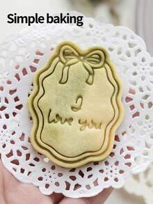 A Vintage Picture Frame-Shaped Cookie Mold, With Cookie Stamps For Expressing Love, Gratitude, And Blessings. Cookies Stamp For Mother's Day And Teacher's Day To Express Gratitude. A Cookie Cutters For Gift Snacks. Cake Decorating Accessories - View 10