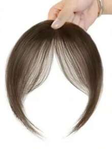 Flequillo postizo para mujeres, fibra sintética resistente al calor, flequillo corto que enmarca el rostro de forma instantánea, fácil de colocar (sin necesidad de pegamento ni coser), adecuado para uso diario y ocasiones especiales, reemplazo de cabello liviano para peluca, flequillo postizo de cabello humano simulado, pinzas de garra, accesorios para la cabeza - Multicolor - Ver 5