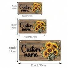 1pc Sunflower Board Without Hanging Rope, Customized Name Wall Plaque, Home Art Decor, Personalized Art Plaque, Gift For Birthday, Graduation, Home Decor, Back To School, Room Decor, School Supplies - Multicolor - View 10