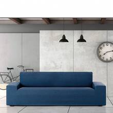 Kiva Universal And Versatile 3-Seater Sofa Cover, Various Colors Available – Easy-To-Fit Protective Sofa Cover For Backrest, Seat And Arms - 特洛伊藍 - 查看 5