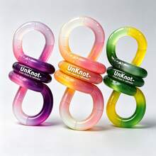 Creative Adult Stress Relief Toy - Infinity Twist Rope Twisting Toy, Twist Twist Circle Wrap Toy, Twist Twist Fun Stress Relief Toy For Adults, Infinity Decompression Transforming Twist Rope, Relieve Work And Life Pressure Small Toy - Multicolor - View 2